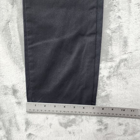 Dickies Pants Womens 4 Black Curvy Flat Front Straight Leg Twill Office Preppy - Picture 10 of 11